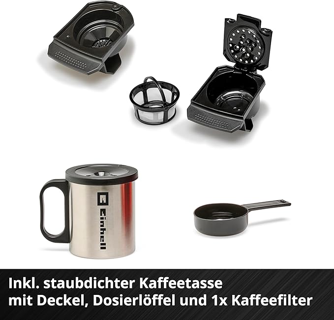 دستگاه قهوه جوش برقی Einhell TE-CF 18 Li-Solo Power X-Change Cordless Coffee Machine خرید از اروپا مارت